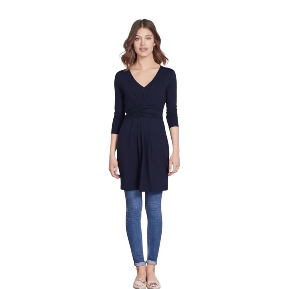 Boden Marion Jersey Tunic Dress Women’s Size 4 US Navy Fit & Flare